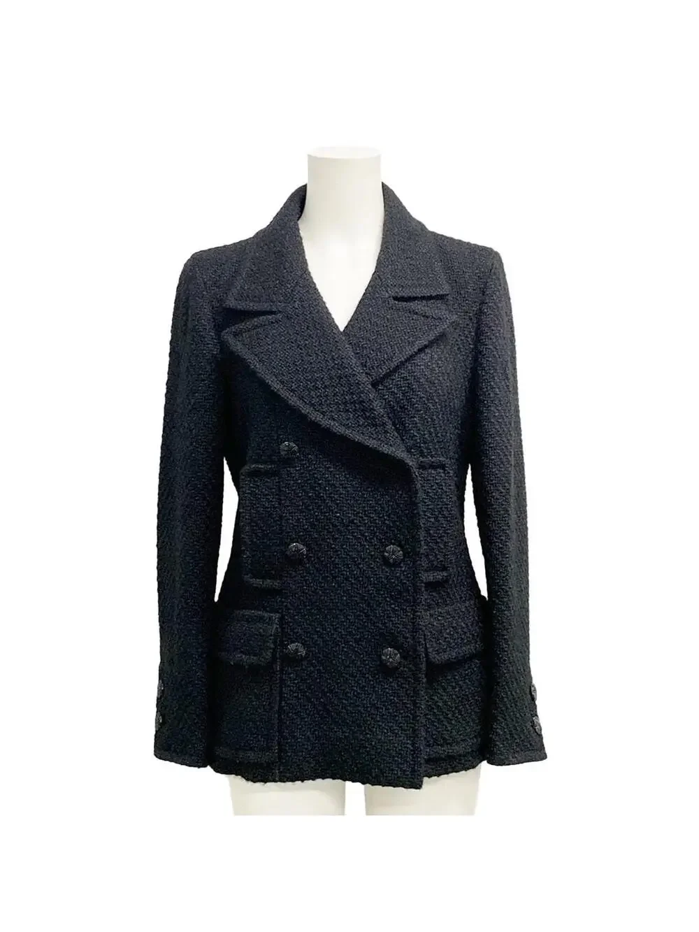 Chanel Black Outer Fabric] Wool Nylon #289516C14B
